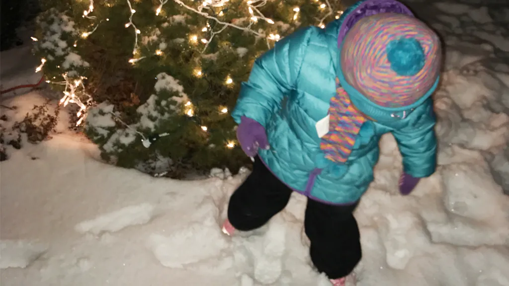 A little Person in a Snow Suit