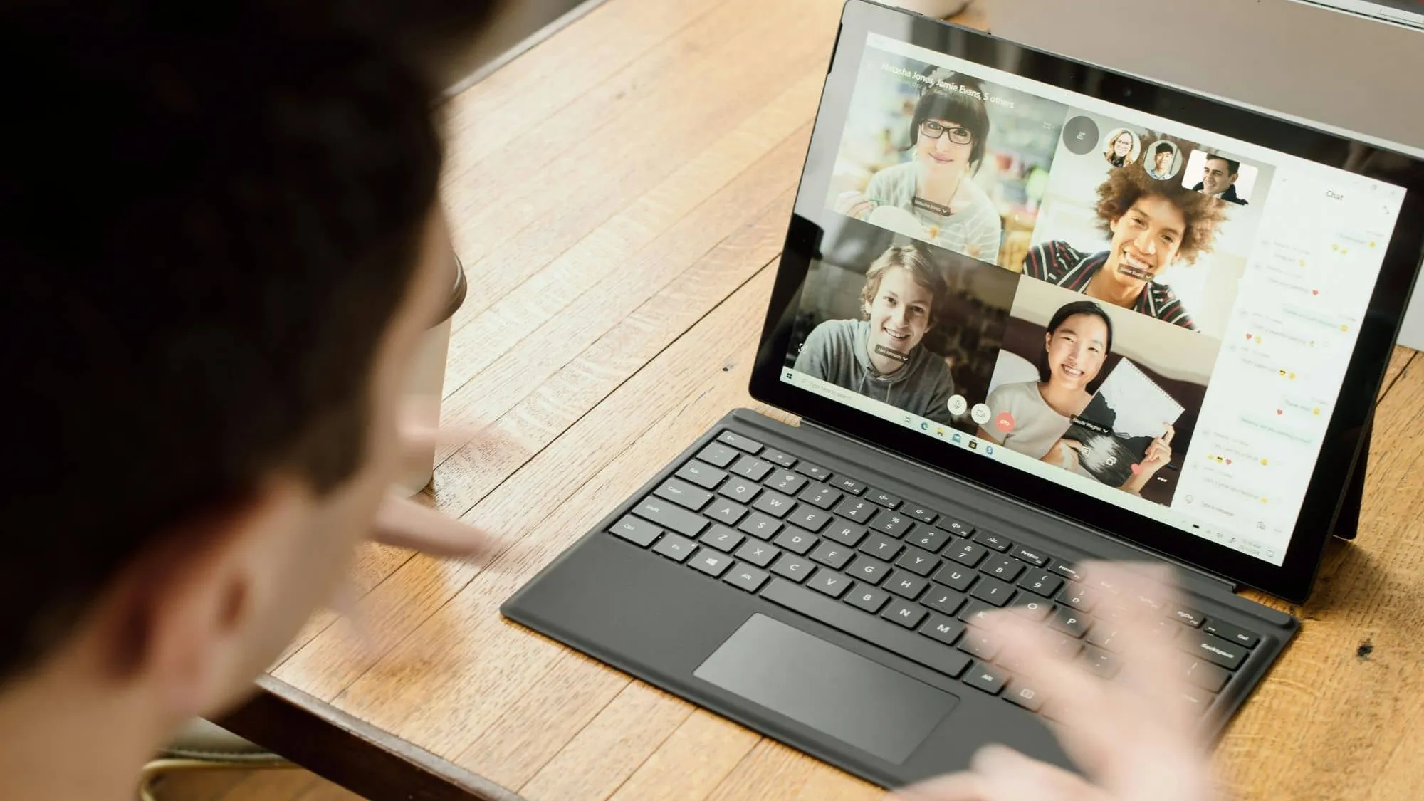 Person On Laptop Video Call