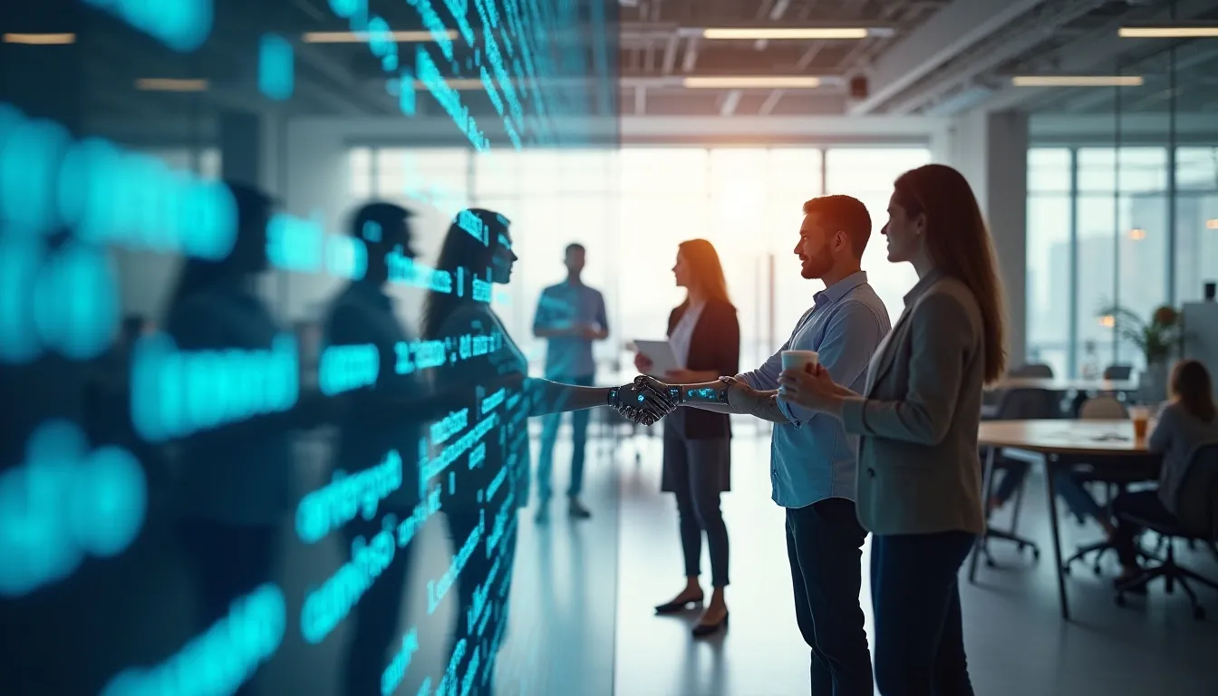 People looking at a reflection of their self